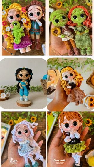 Princesas Disney tejidos a ganchillo