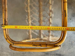 Tavolo da giardino vintage in rattan