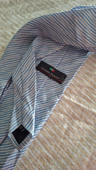 Corbata azul celeste - Rayas