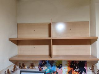 Armario rinconero juvenil y doble cama