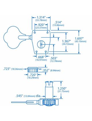 Clavijas afinación bajo G&L/Fender/MusicMan