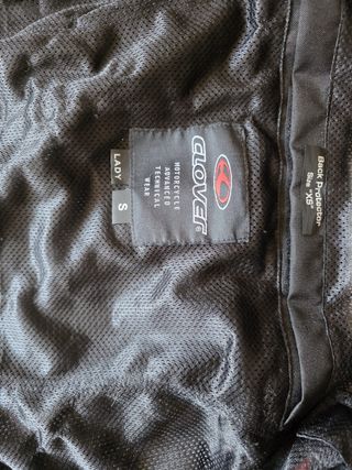 Chaqueta moto Clover gris-negra