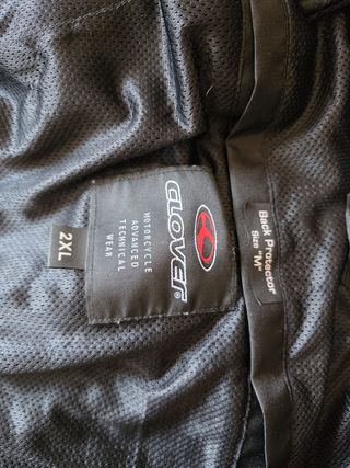 Chaqueta moto Clover gris-negra