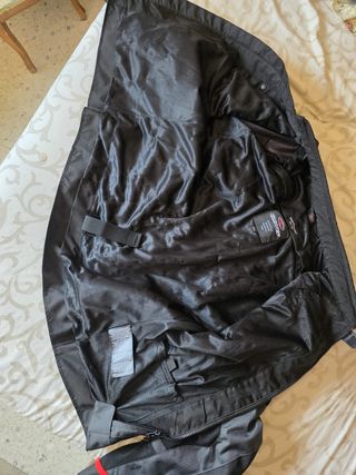 Chaqueta moto Clover gris-negra