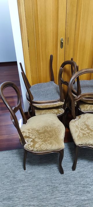 6 Sillas Comedor Madera Antigua