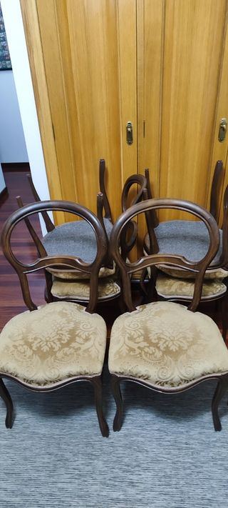 6 Sillas Comedor Madera Antigua