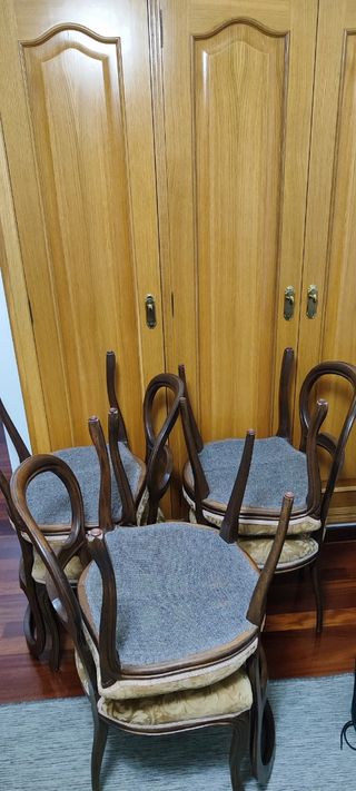 6 Sillas Comedor Madera Antigua