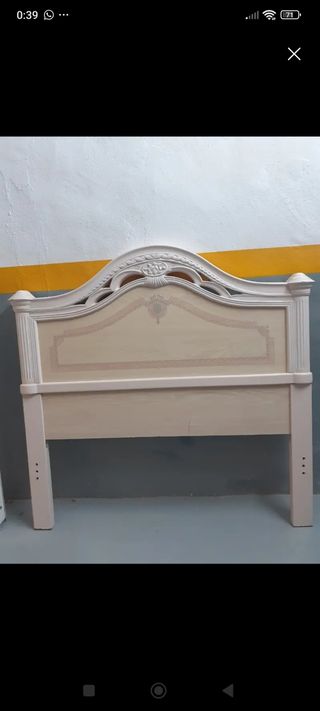Cabecero cama 105cm - Beige/Blanco