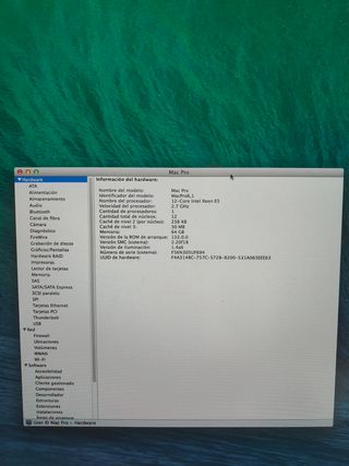 Mac Pro 2013 (6.1) 64GB, 12-core FirePro D500 3GB