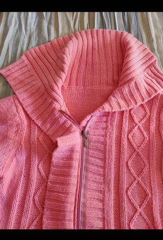 Chaqueta rosa lana M