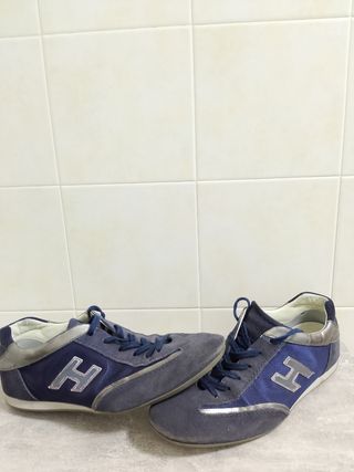 Scarpe Hogan Uomo Blu Argento