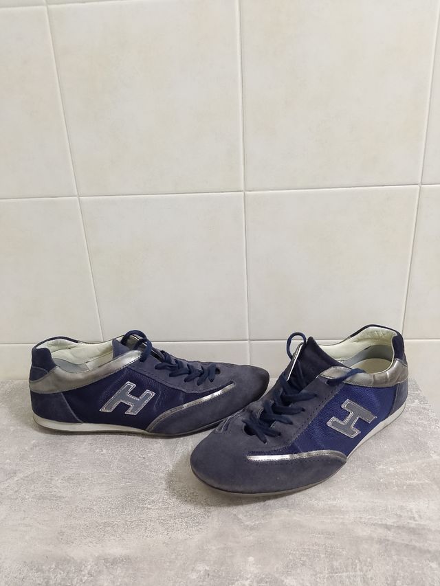 Scarpe Hogan Uomo Blu Argento