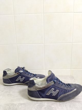 Scarpe Hogan Uomo Blu Argento