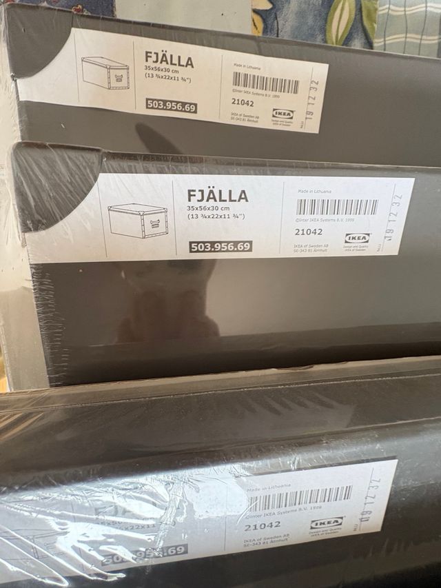 5 nuevoss cajas almacenaje IKEA .