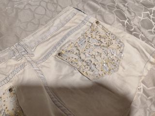 Shorts vaqueros mujer con perlas