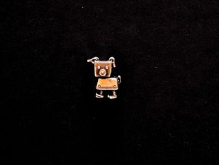 Charm Pandora Perro Robot Plata