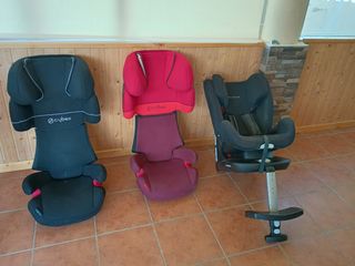 3 sillas coche: 2 Cybex, 1 Casualplay