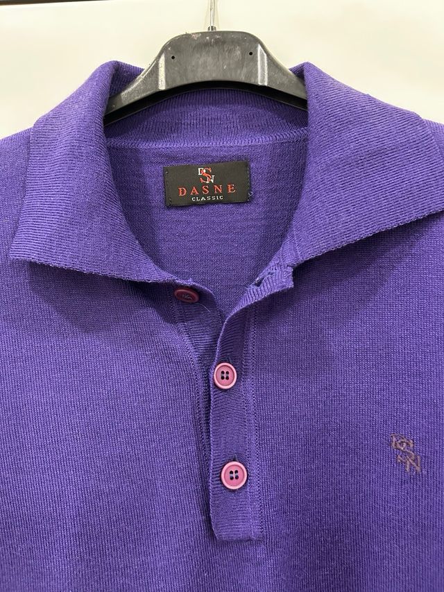 Jersei Morado con cuello y botones