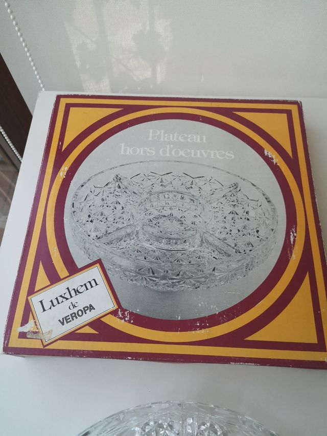 Plato cristal 5 compartimentos