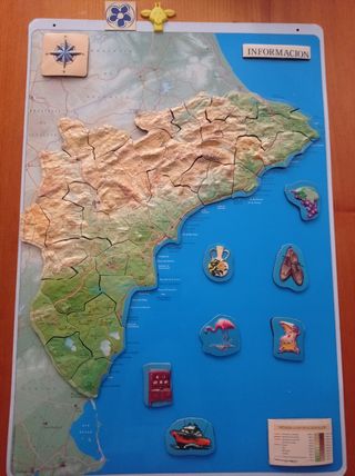 Puzzle mapa Alicante + imanes.