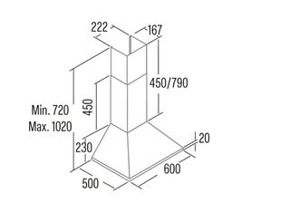 Campana Cata Omega 600 WH blanca + antirretorno