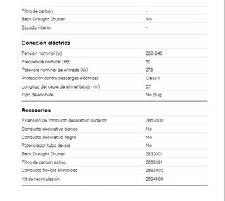 Campana Cata Omega 600 WH blanca + antirretorno