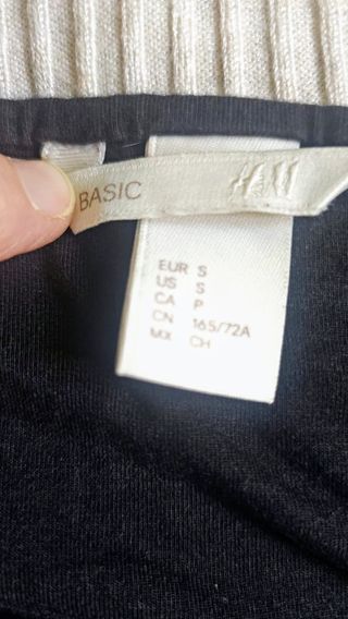 Minifalda elástica negra H&M