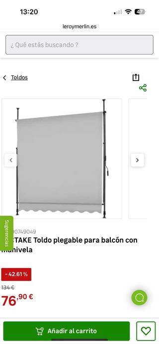 Toldo plegable TAKE para balcón