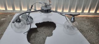 Lampara techo 3 luces metal