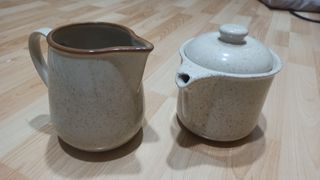 Juego Cafetera y Jarra Cerámica