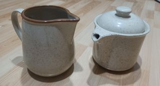 Juego Cafetera y Jarra Cerámica