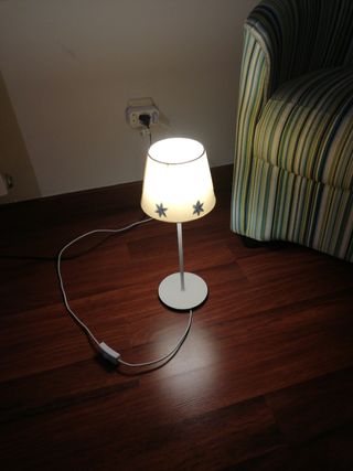 Lampara mesita infantil - Azul y blanca