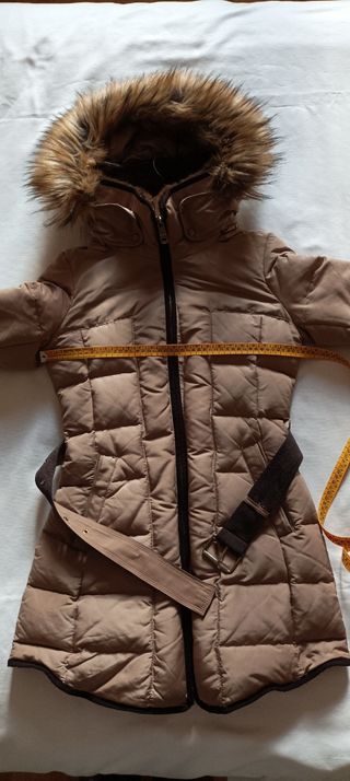 Abrigo Zara - Pluma beige