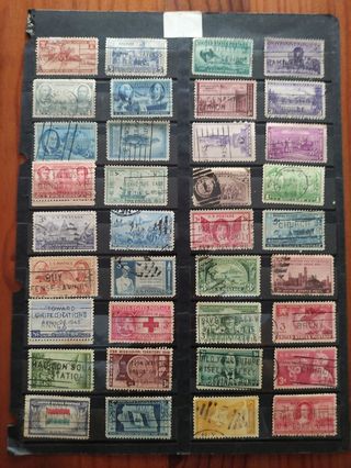 109 Sellos antiguos USA usados distintos