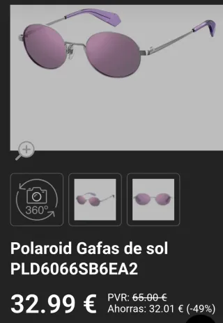 Gafas Polaroid - Moradas y Plateadas