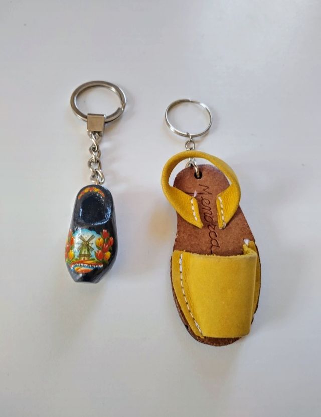 Set 2 portachiavi souvenir di viaggio