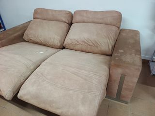 Sofá relax eléctrico beige 2 plazas