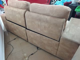 Sofá relax eléctrico beige 2 plazas