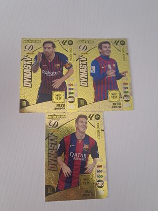 3 Cromos Adrenalyn Messi Balón de Oro