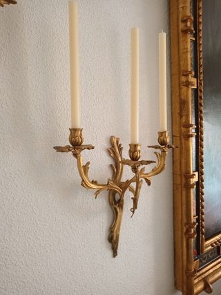 Apliques Candelabro Luis XV dorados