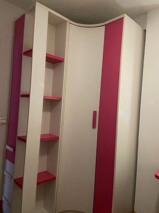Muebles habitación infantil rosa