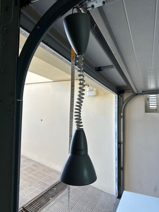 Lámpara flexo techo extensible gris plata