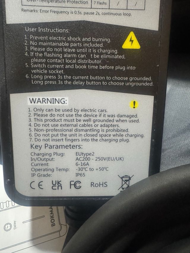 Cargador electrico portátil