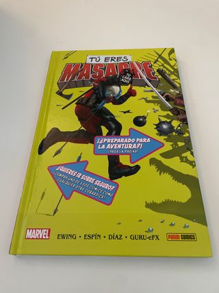 Cómic de Marvel de Deadpool. Tu eres masacre.