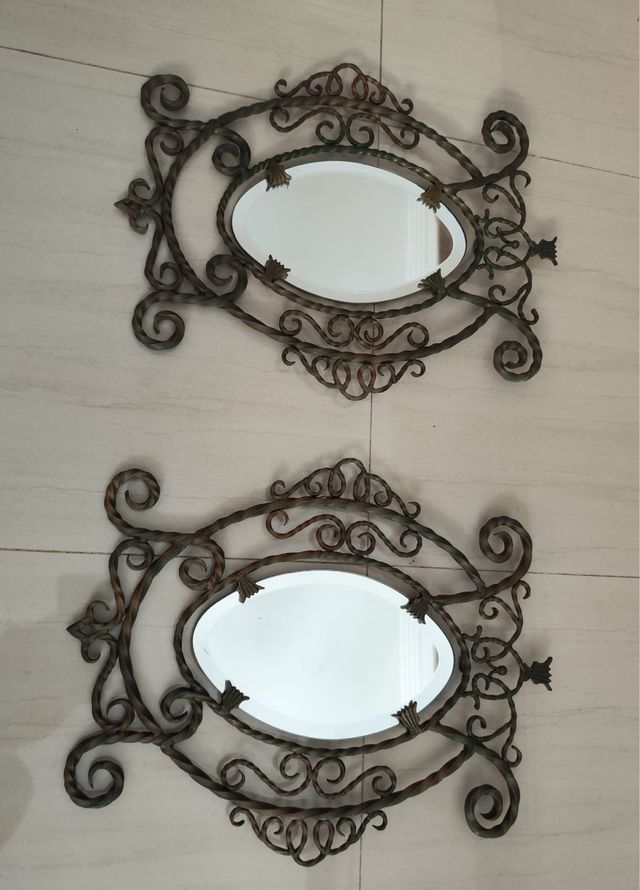 Espejos vintage de hierro forjado (2)