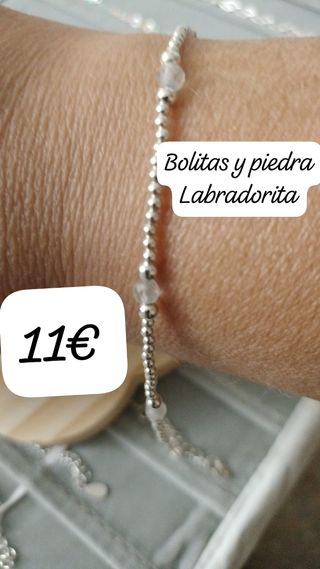 Pulsera plata Labradorita