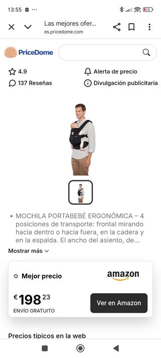 Mochila portabebés Ergobaby - Azul