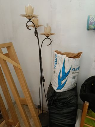 Lamparas salon vintage 5 brazos + lámpara de pie