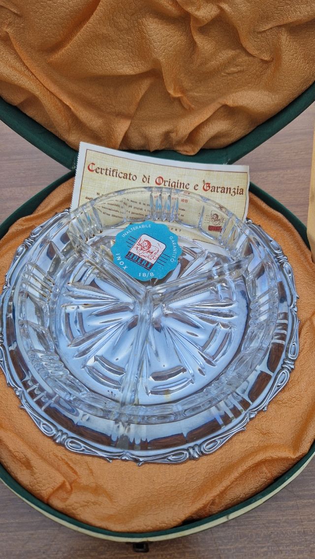 Antipastiera vetro | Piatto argento