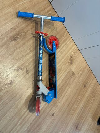 Patinete Plegable Spiderman Azul